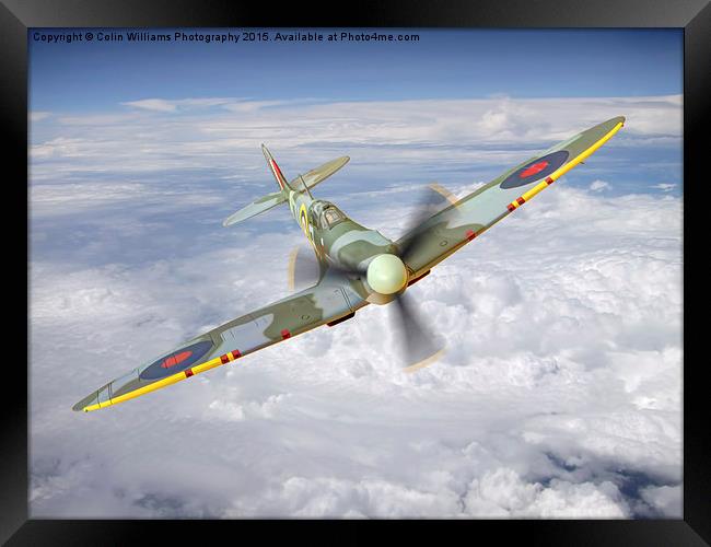  Spitfire In The Clouds 2 Framed Print by Colin Williams Photography