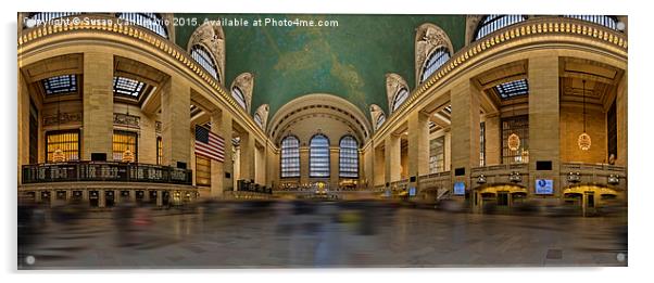 Grand Central Terminal 180 Panorama  Acrylic by Susan Candelario