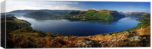 Ullswater From Gowbarrow Canvas Print by Dave Massey