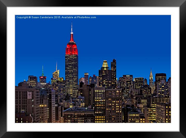 ESB Surrounded By The Flatiron District Framed Mounted Print by Susan Candelario