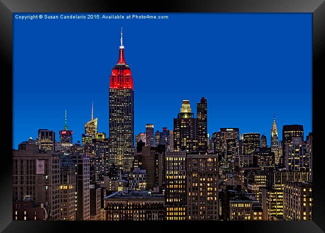 ESB Surrounded By The Flatiron District Framed Print by Susan Candelario