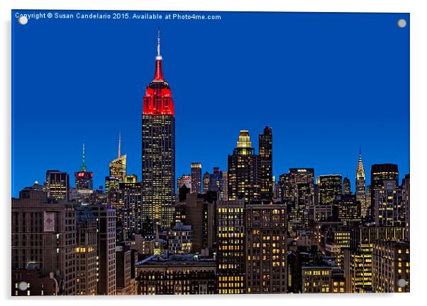 ESB Surrounded By The Flatiron District Acrylic by Susan Candelario