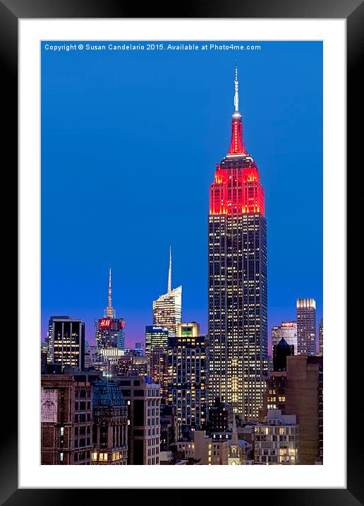 The Empire State Building Framed Mounted Print by Susan Candelario
