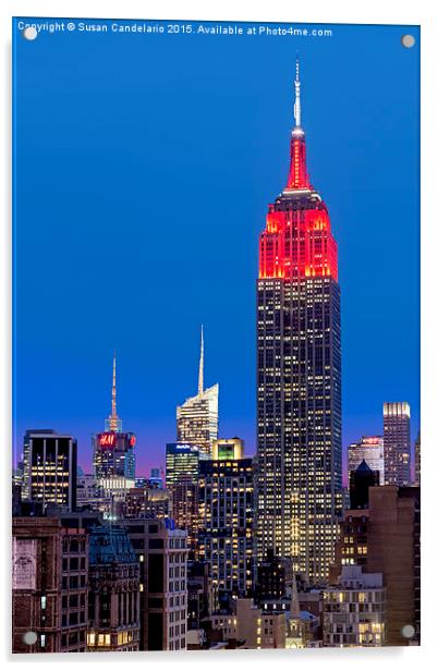 The Empire State Building Acrylic by Susan Candelario