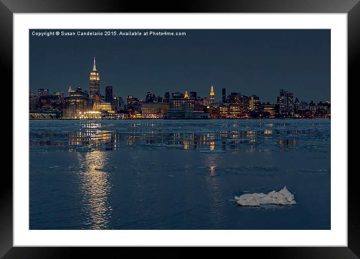 Frozen Midtown Manhattan NYC Framed Mounted Print by Susan Candelario