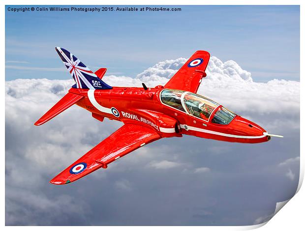  Red Arrow In The Clouds Print by Colin Williams Photography