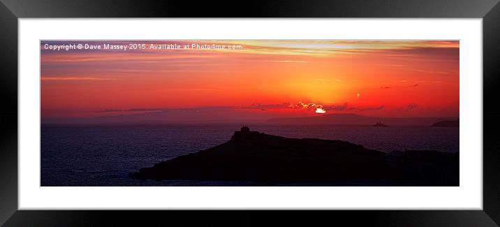 Sunrise Over St Ives Bay Framed Mounted Print by Dave Massey