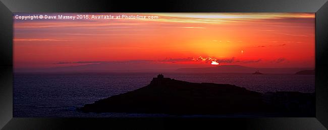 Sunrise Over St Ives Bay Framed Print by Dave Massey
