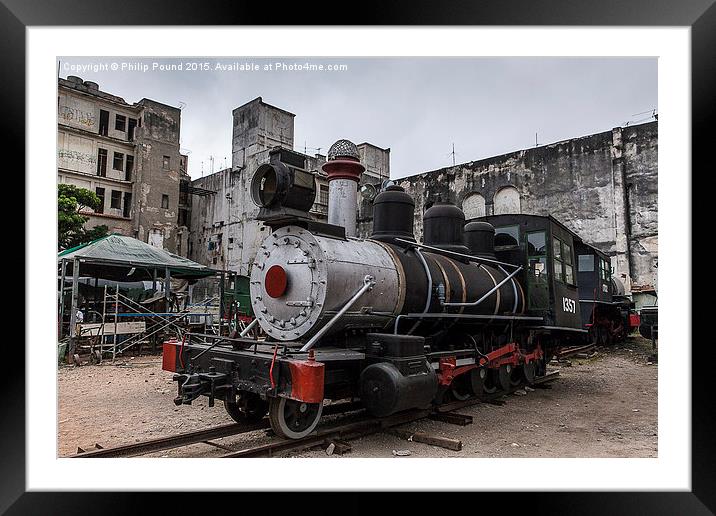  Steam Train at Havana City Centre Framed Mounted Print by Philip Pound