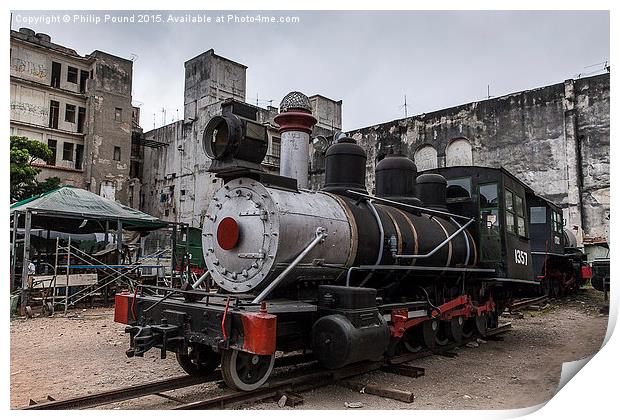  Steam Train at Havana City Centre Print by Philip Pound