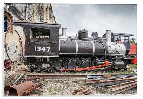  American steam train in Havana Acrylic by Philip Pound