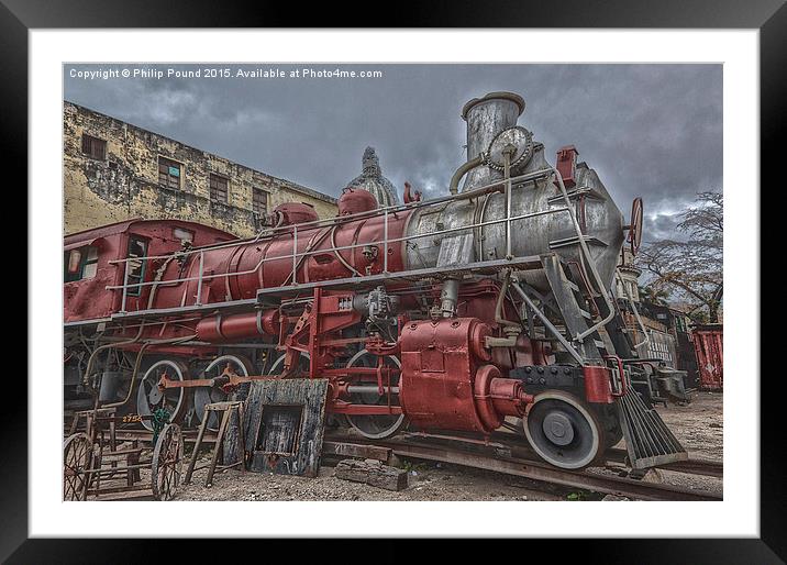  Steam Train in Havana Framed Mounted Print by Philip Pound