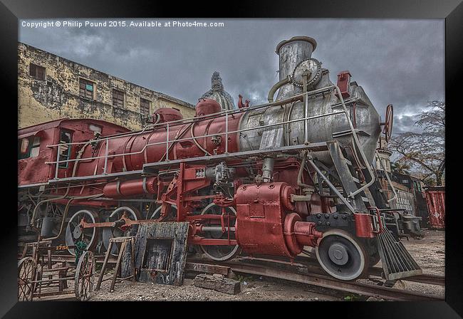  Steam Train in Havana Framed Print by Philip Pound