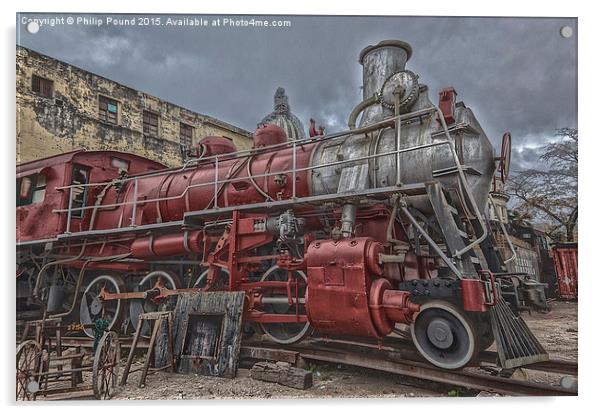  Steam Train in Havana Acrylic by Philip Pound