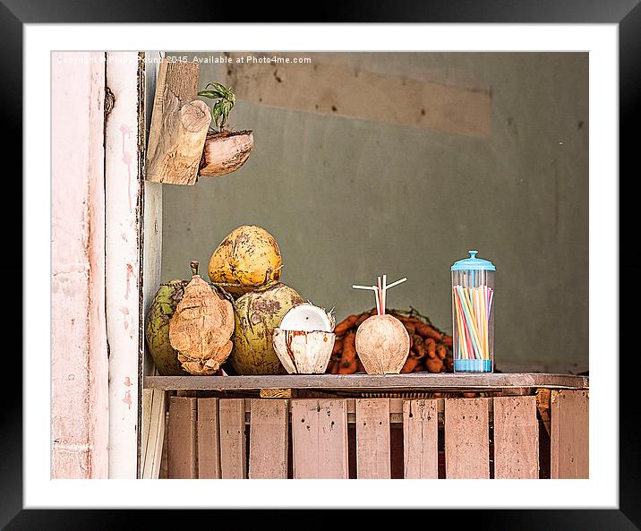  Cuban Drinks Framed Mounted Print by Philip Pound