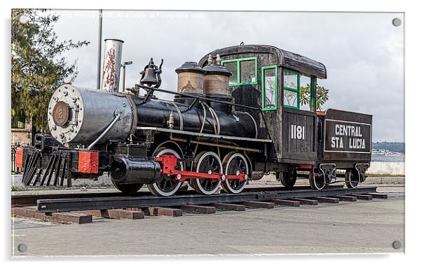  Steam Train on Display in Havana Acrylic by Philip Pound