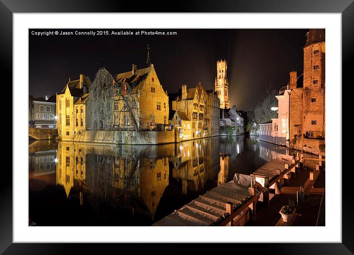 Rosary Quay, Bruges Framed Mounted Print by Jason Connolly