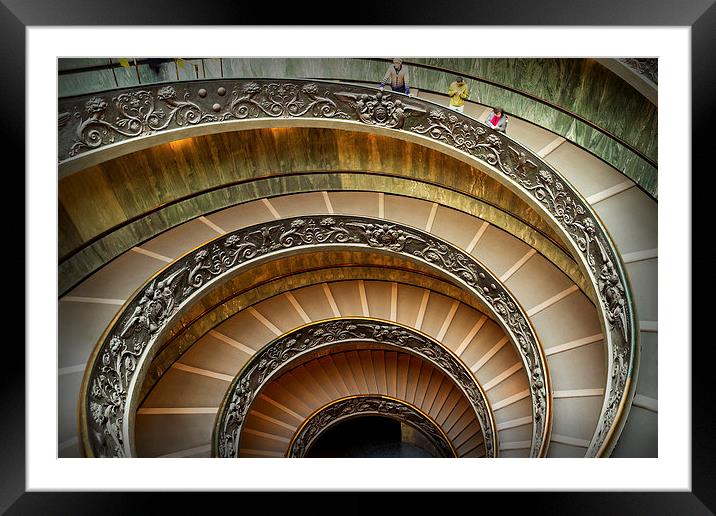  Vatican Museum Staircase Framed Mounted Print by Matt Cottam