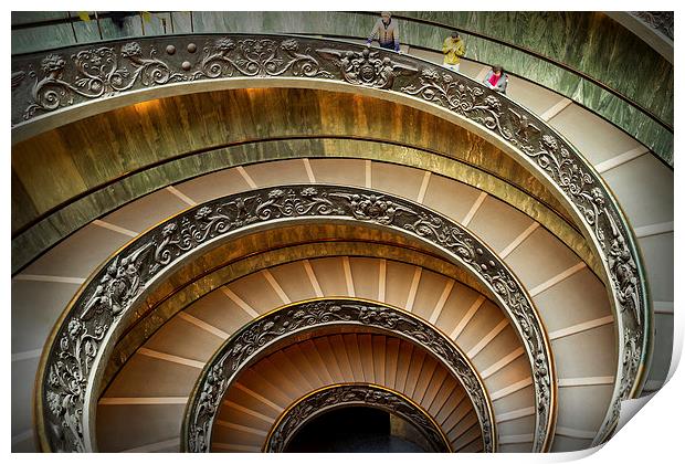  Vatican Museum Staircase Print by Matt Cottam