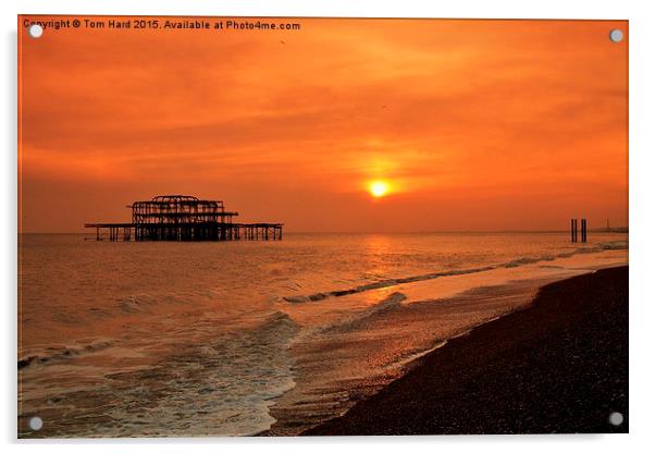  Brighton Sunset Acrylic by Tom Hard