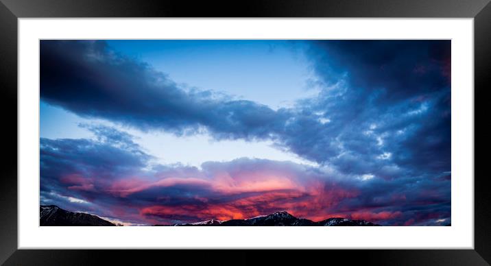  Clouds on Fire Framed Mounted Print by Brent Olson