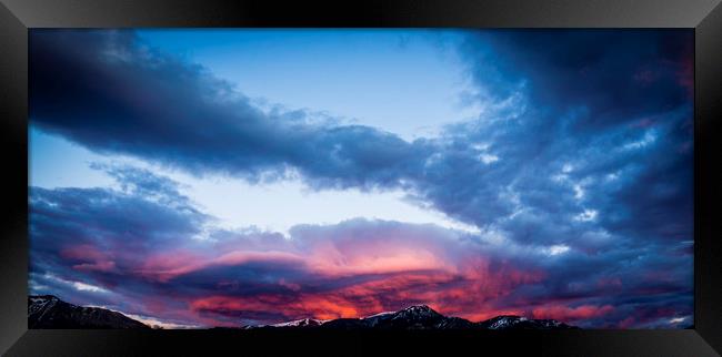  Clouds on Fire Framed Print by Brent Olson