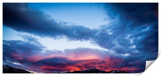  Clouds on Fire Print by Brent Olson