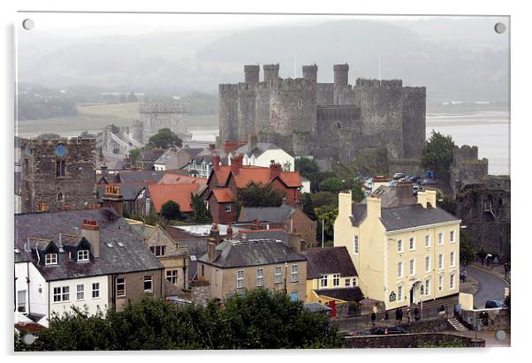  Conwy Castle north Wales Acrylic by Tony Bates