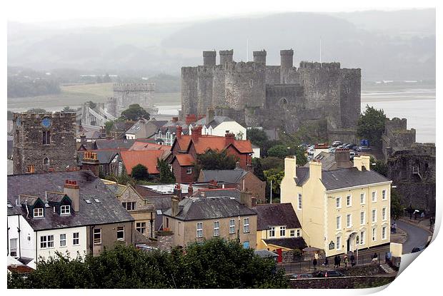  Conwy Castle north Wales Print by Tony Bates