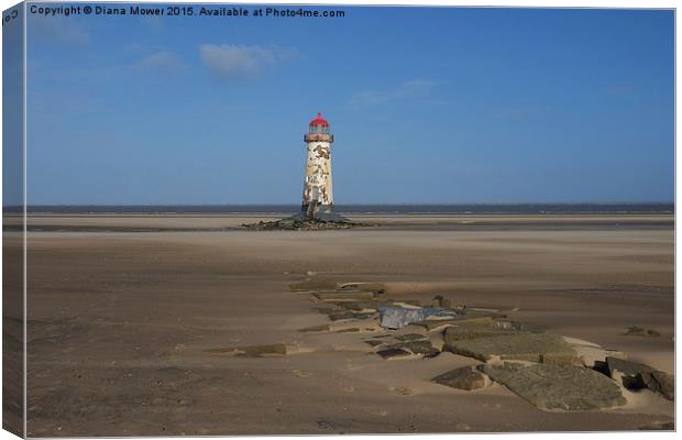  Talacre Lighthouse Canvas Print by Diana Mower