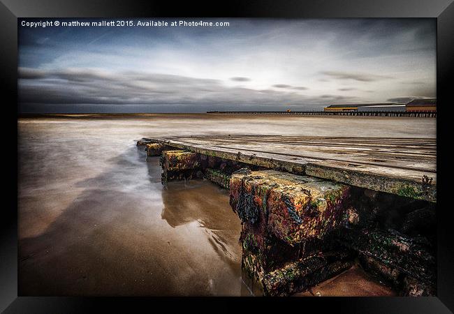  Moody Day At Walton on Naze Framed Print by matthew  mallett