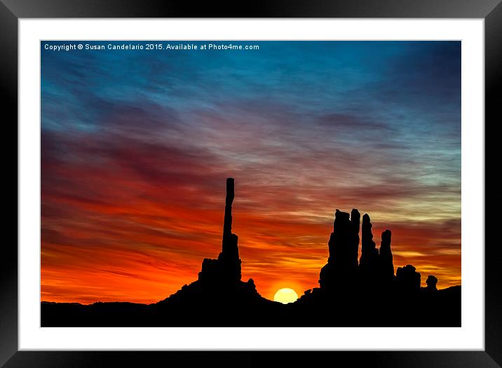A New Day At The Totem Poles Framed Mounted Print by Susan Candelario