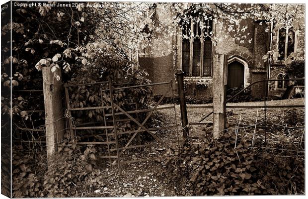 Old Kissing Gate.  Canvas Print by Peter Jones