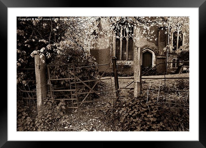 Old Kissing Gate.  Framed Mounted Print by Peter Jones