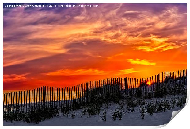 First Light At Cape Cod Beach  Print by Susan Candelario