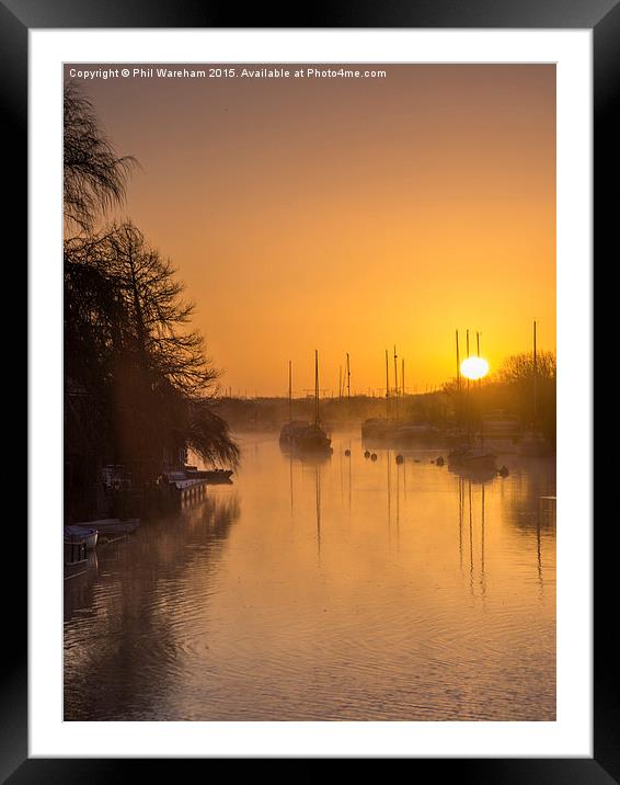  River Frome Sunrise Framed Mounted Print by Phil Wareham
