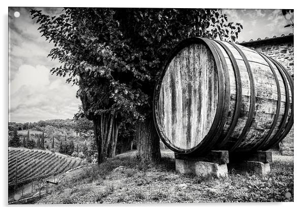 A Chianti Wine Barrel Acrylic by Andy McGarry