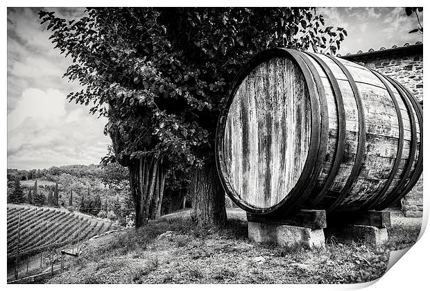 A Chianti Wine Barrel Print by Andy McGarry