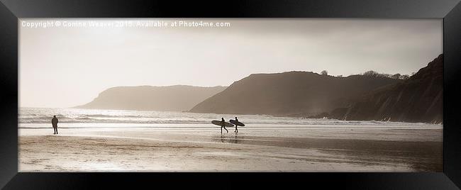  Sunset Surfing Framed Print by Corrine Weaver