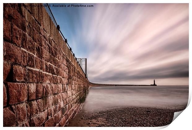  Roker Pier at Sunderland Print by Ray Pritchard