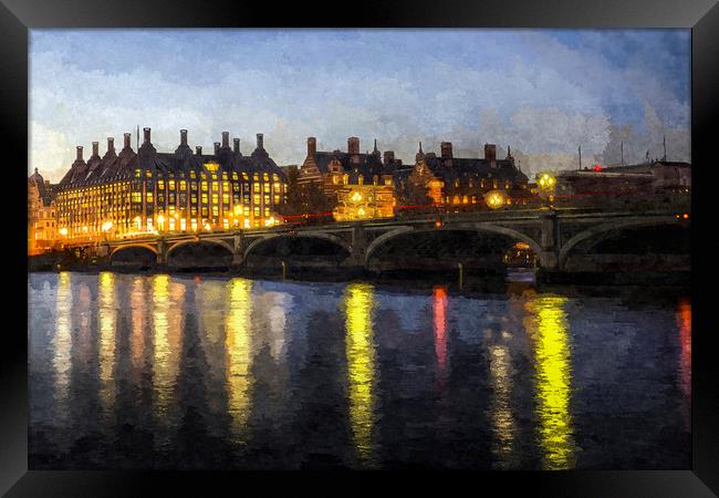 Westminster Bridge Art Framed Print by David Pyatt