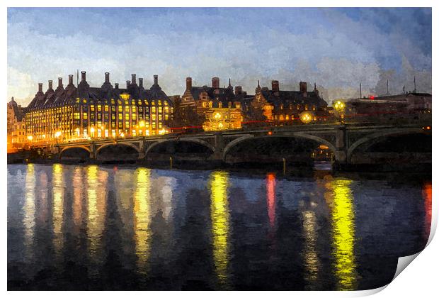 Westminster Bridge Art Print by David Pyatt