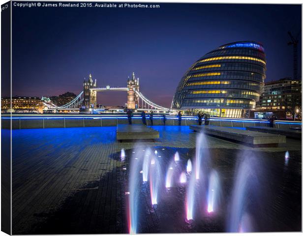  Tower Bridge and City Hall Canvas Print by James Rowland