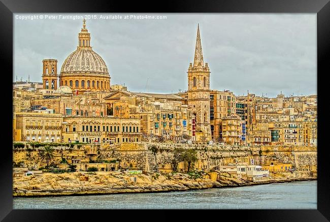  Valletta Framed Print by Peter Farrington
