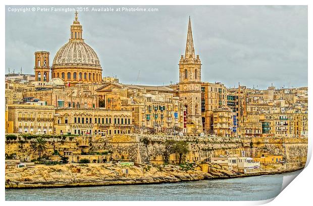  Valletta Print by Peter Farrington