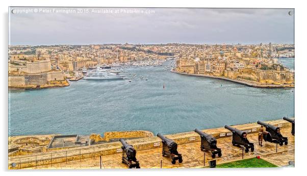  Noon Guns of Malta Acrylic by Peter Farrington