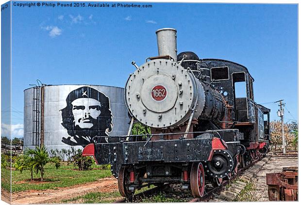  Steam Train at Sugar Cane Mill in Cuba Canvas Print by Philip Pound