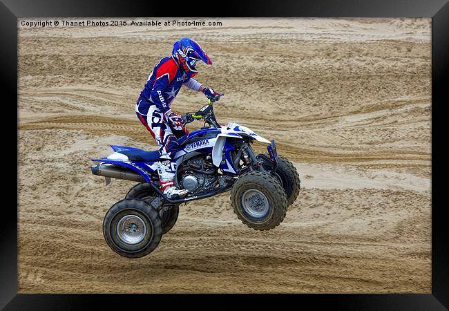  Jumping Quad Framed Print by Thanet Photos