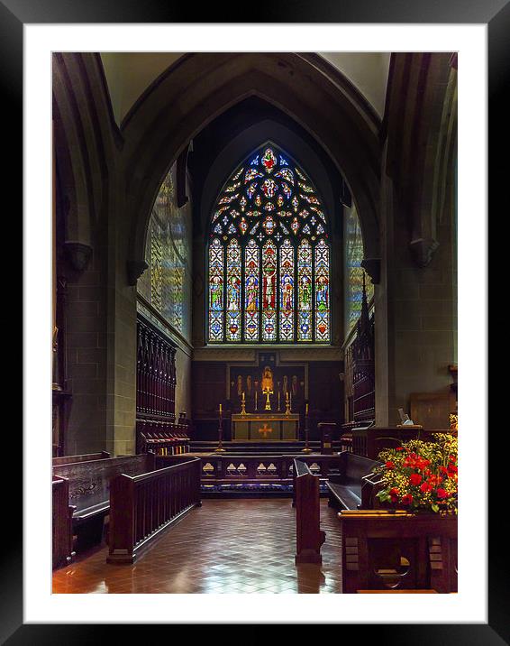 Fredericton Cathedral, New Brunswick, Canada Framed Mounted Print by Mark Llewellyn