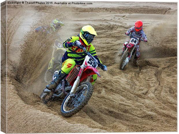  Motor cross Canvas Print by Thanet Photos